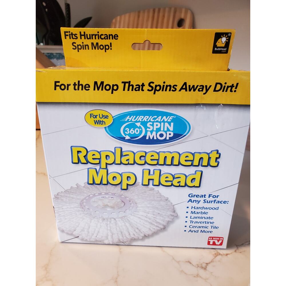 Hurricane Spin Mop Replacement Mop Heads for As Seen On TV by BulbHead